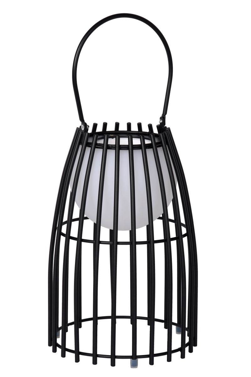 Lucide FJARA - Stolová lampa Outdoor - Ø 17,5 cm - LED Rozm. - 1x0,3W 3200K - IP44 - 3 StepDim - Čierna